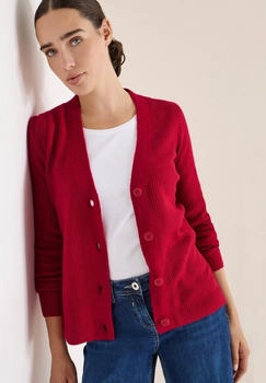 Cecil Cardigan Strukturdetail beaujolais-rot
