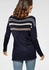 Laura Scott Strickpullover Streifen-Design Glitzersteinen blau marine-beige