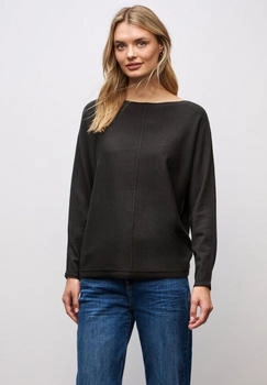 Street One Rundhalspullover aus Feinstrick darkest brown