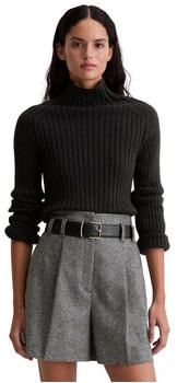 Marc O'Polo Stehkragenpullover aus Heavy Weight Cotton schwarz