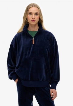 Superdry Country Club Velour Zip Sweatshirt blaubeere navy