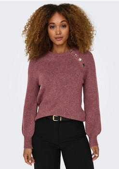 Only Onlemma Ls Button Oneck Ex Knt (15302253) rose brown