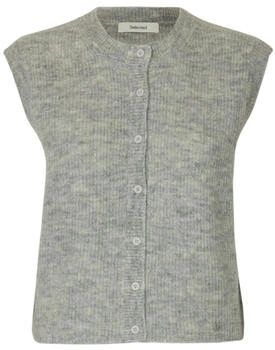 Selected SLFLULU Strickweste (16098808) graumeliert