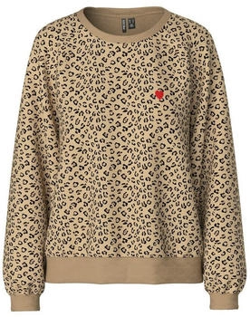 Pieces PCGRETA LS EMB SWEAT BC (17128390) cloud dancer/leopard