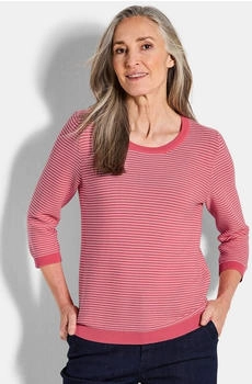 GOLDNER Strickpullover aus Baumwolle koralle/gemustert