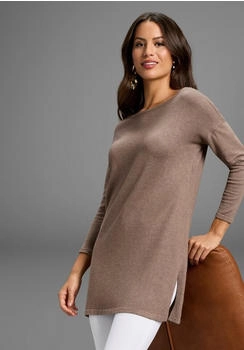 Laura Scott Pullover mit U-Boot-Ausschnitt und Cut-outs (28193751)