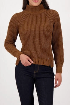 Monari Strickpullover mit Stehkragen whisky