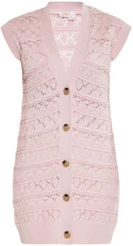 Usha Strickweste mit Lochmuster rosa