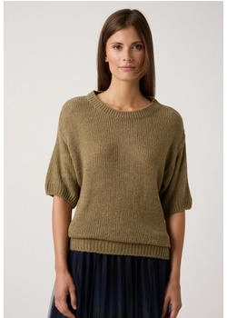 More & More Pullover mit Stehkragen und Lochmuster schilf/grün