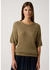 More & More Pullover mit Stehkragen und Lochmuster schilf/grün