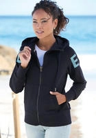 Elbsand Kapuzensweatjacke "Kalea" mit gro&szlig;em Logodruck hinten, bequeme...