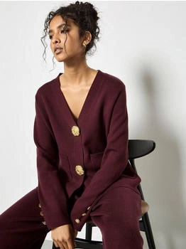 Apricot Cardigan im Boyfriend-Stil burgundy