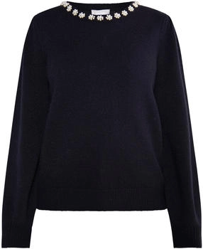 Usha Pullover mit Perlen schwarz