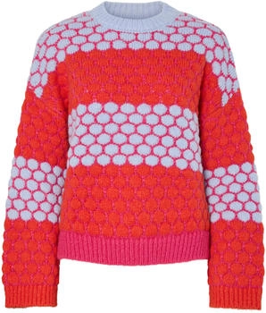 Pieces PCJANEL LS O-NECK KNIT BC beetroot purple