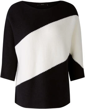 Ouí Pullover mit Rundhalsausschnitt black offwhite