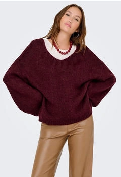 Jacqueline de Yong JDYDINEA Pullover weinrot