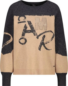 Monari Strickpullover mit Colorblock-Design (809545) cognac gemustert