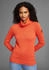 KangaROOS Rollkragenpullover mit Knopfdetail am Saum (19602340) orange-meliert