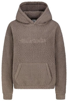 Sublevel Teddy Fleece Kapuzenpullover Regular Fit light mud brown