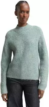 Tom Tailor Denim Pullover mit Stehkragen silver cloud blue melange