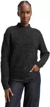 Tom Tailor Denim Pullover mit Stehkragen grau