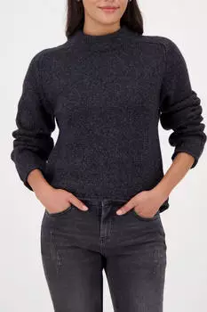 Monari Pullover (55% Wolle) grau