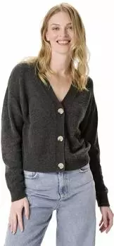 Style & Republic Kaschmir Strickjacke mit V-Ausschnitt hellgrau melange