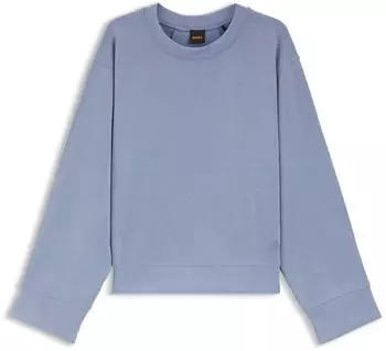 Hugo Boss Relaxed-Fit Sweatshirt mit Logo-Stickerei Style C_Exandra 50553478 Hellblau