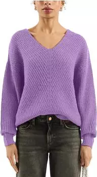 s.Oliver Strickpullover mit V-Auschnitt lila 2174514.46W0.