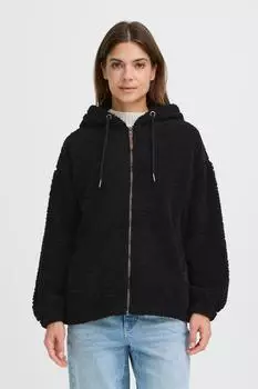 Oxmo Oxberina Hoodie mit Teddy-Fell loose fit meteorite