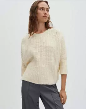 someday. Tumelda Boxy Chunky Knit Pullover (10482810796100) buttercream
