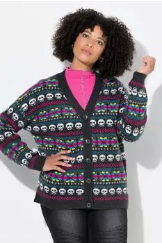 Angel of Style Strickjacke mit Norweger-Muster (71788135) schwarz