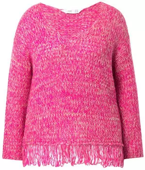 Angel of Style Loose Fit Pullover mit Fransen am Saum (846815) pink