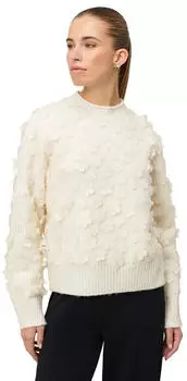 Zero Strickpullover mit 3D Bl&uuml;ten eggnog