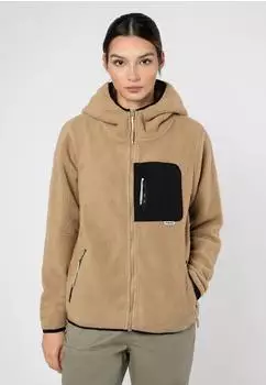 Sublevel Teddyfleecejacke mit Brusttasche und Kapuze (15555-180390) middle-beige