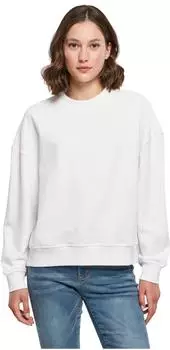 Build Your Brand Oversized Crewneck Sweatshirt (BY212) weiß