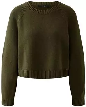 Ouí Boxy geschnittener Pullover grün