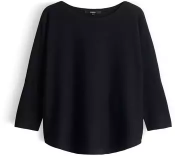 someday. Tiraja Oversized Strickpullover im Cape Stil schwarz