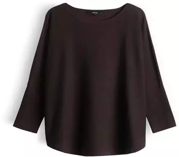 someday. Tiraja Oversized Strickpullover im Cape Stil dark espresso