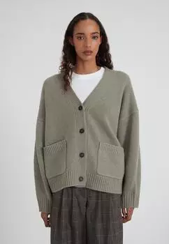 Style & Republic Kaschmirstrickjacke mit V-Ausschnitt khaki