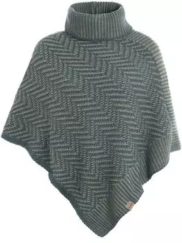 Knit Factory Nicky Strickponcho mit Kragen laurel/urban green