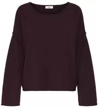Jacqueline de Yong Drop shoulder Strickpullover kastanienbraun