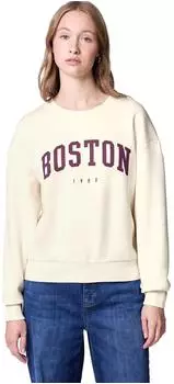 Street One Frauen Loose Fit Sweatshirt in Beige Gr: (F30359126351)