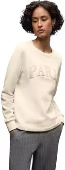 Street One Frauen Sweatshirt mit Wording in Beige Gr: (A30369326351)