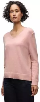 Street One Frauen Kuscheliger V-Neck Pullover in Rosa Gr: (A30330516913)