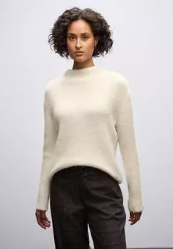 Street One Frauen Federgarn Pullover in Beige Gr: (A30343616351)