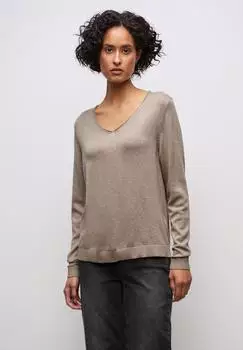 Street One Frauen V-Neck Pullover in Beige Gr: (A30328917012)