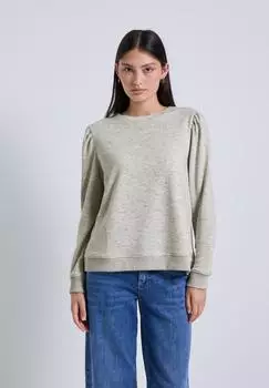 Street One Frauen Sweater mit Schmucksteinen in Grau Gr: (F30341226068)