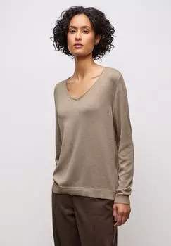 Street One Frauen V-Neck Pullover in Beige Gr: (A30328916878)