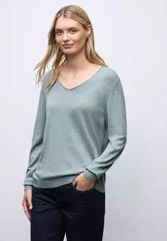 Street One Frauen V-Neck Pullover in Blau Gr: (A30328916761)